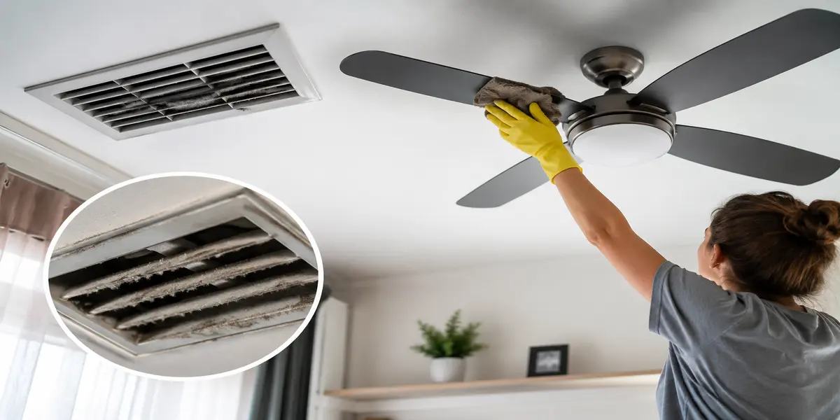 Air-Con Vents, Ceiling Fans and Hidden Dust Neglected Zones Guide